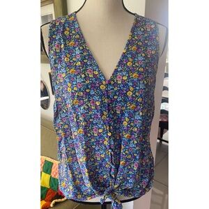 Cynthia Rowley Tye Front Tank size Large